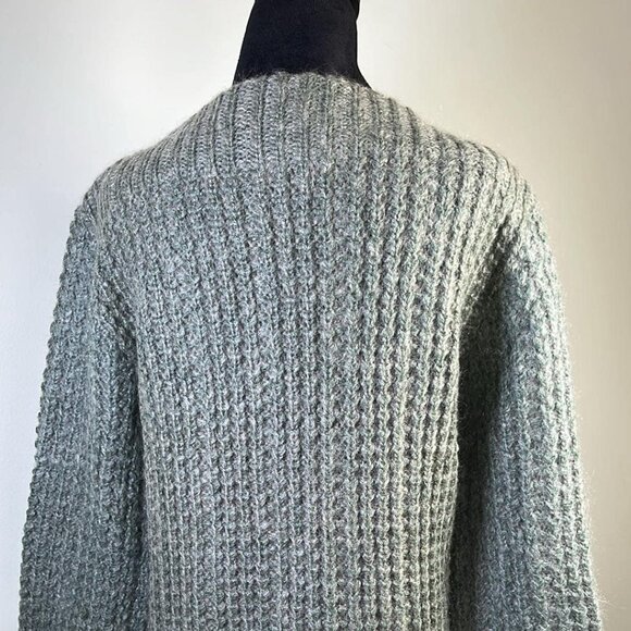 VTG Chunky Green Sweater Mod GoGo Preppy Lagen Cottage Core Luxury AFL-CIO Tag - Picture 1 of 5